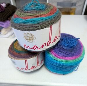 Lion Brand Mandala Yarn Set- Lot Of Three